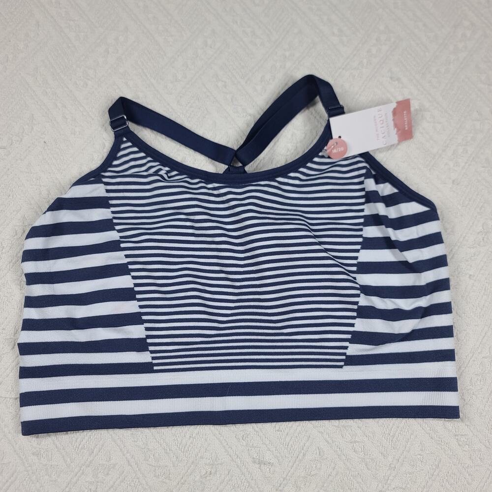 Cacique collection bralette Size 18/20 NWT nautical vibes